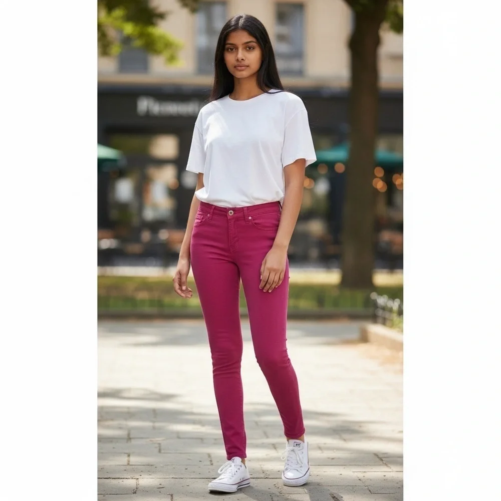 Joe's Jeans Pink Skinny Leg Jeans Size 14